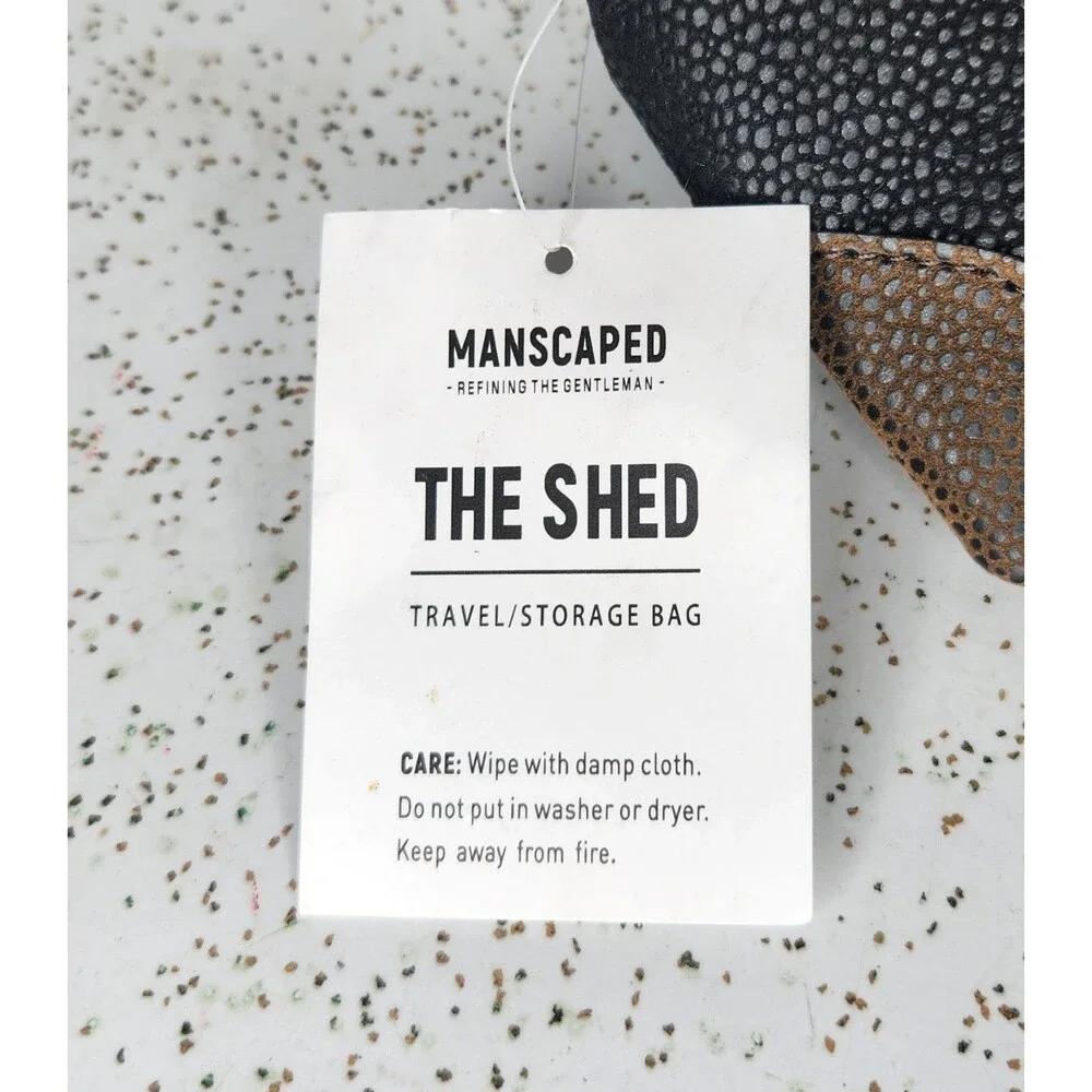 Manscaped The Shed Travel Storage Bag Case Black Zipper Toiletries MAN-TB-01 New
